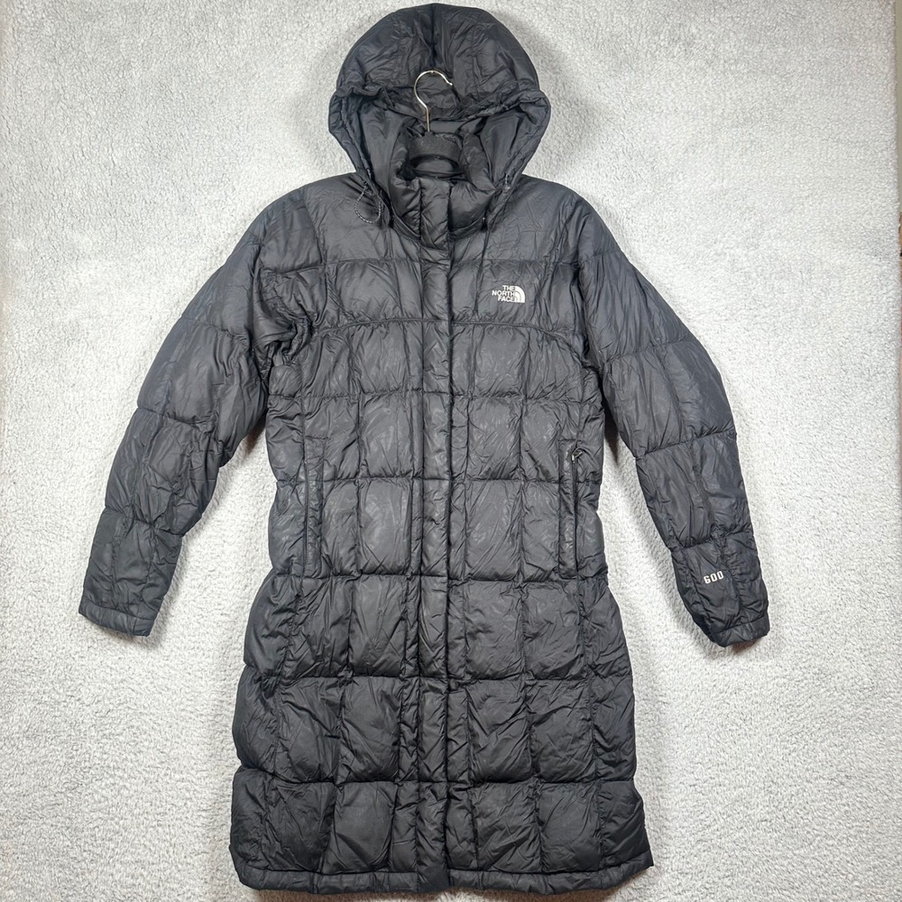 The North Face‎ 600 Fill Down Parka Hooded Puffer Long Jacket Black Women's M